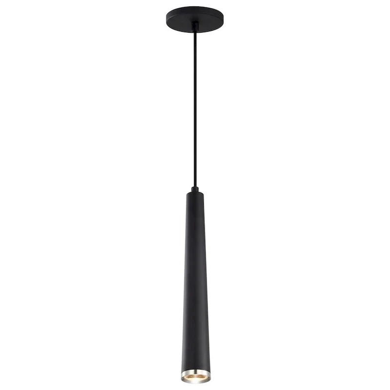 Melrose 12 Watt 16  LED Pendant Matte Black and Brushed Nickel Finish