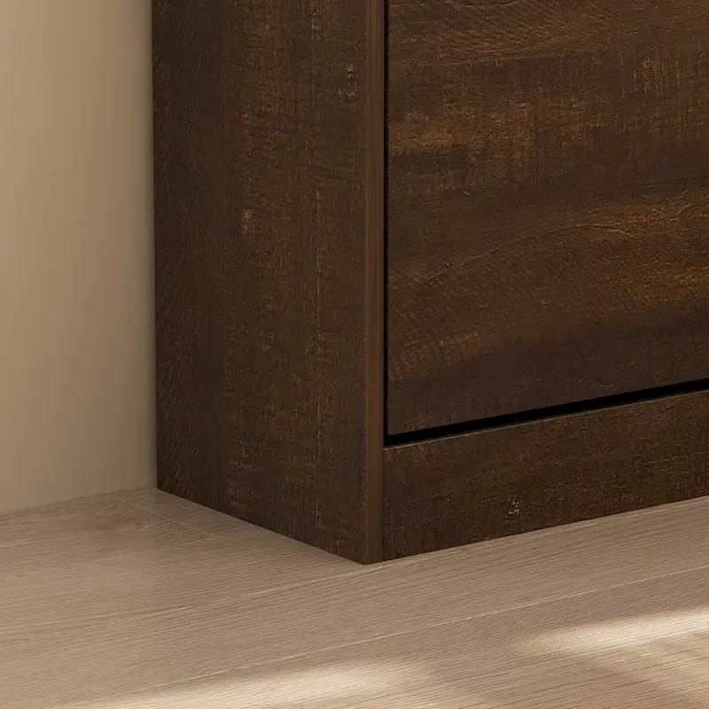 3 Drawer Shoe Cabinet - White Storage Organizer for Entryway