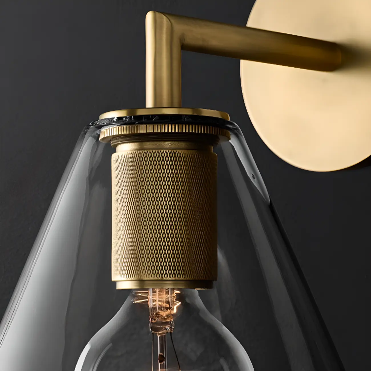 Versatile Bathroom Mini Vanity Light with Clear Glass Shade