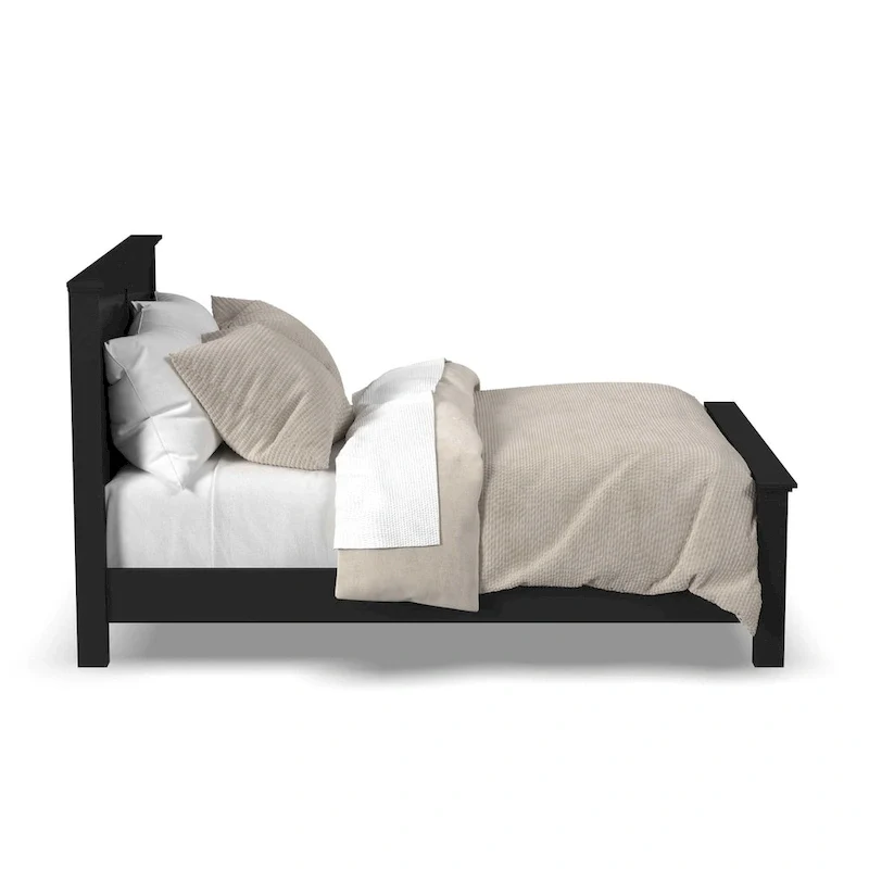 Homestyles Oak Park Black Wood Queen Bed