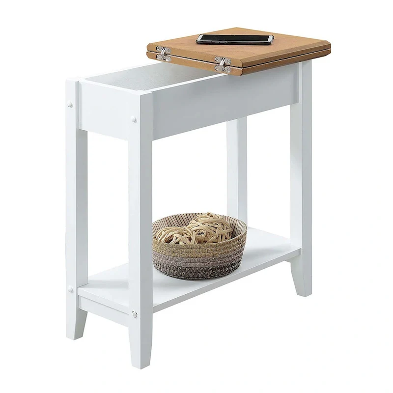 Flip Top End Table with Shelf