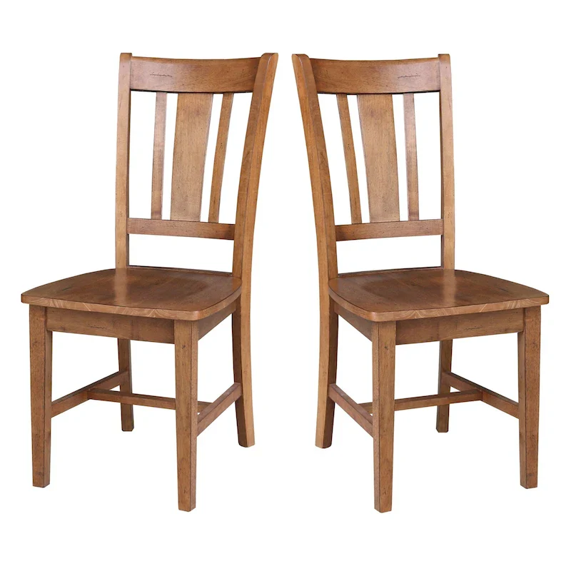 International Concepts Solid Wood San Remo Splatback Chairs, Set of 2