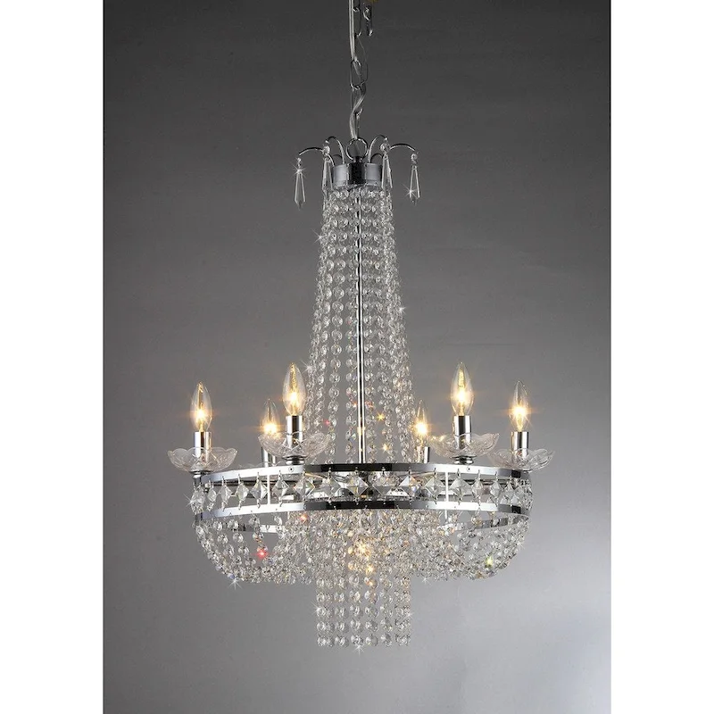 Crystal Chrome Finish Pendant Lamp