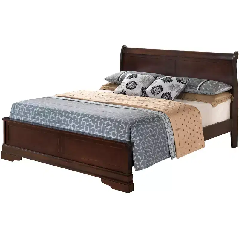 Passion Furniture Louis Philippe Queen Panel Bed