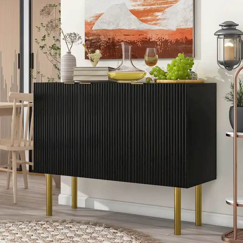Modern Simple Sideboard Cabinet with Adjustable Shelves for Living Room, Dining Room