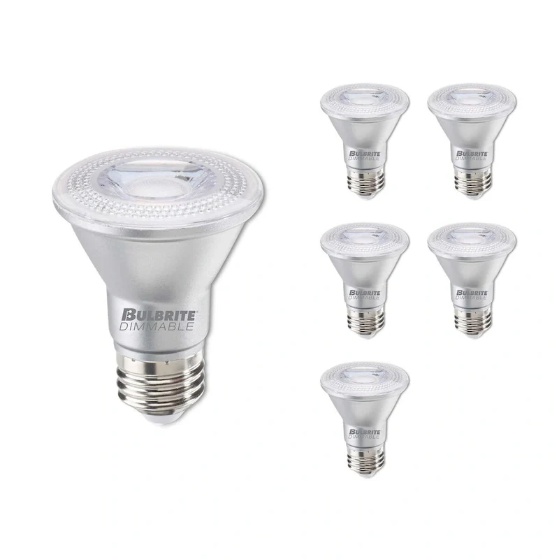 Bulbrite Pack of (6) 7 Watt Dimmable Flood PAR20 Medium (E26) LED Bulb
