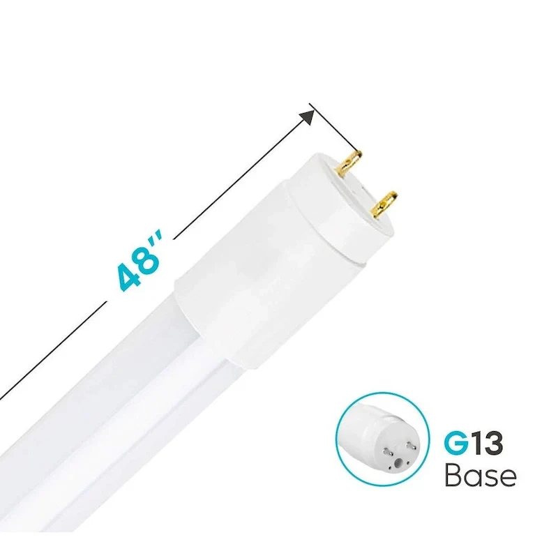 Luxrite 4FT LED Tube Light, T8, 18W (32W Equivalent), 2000 Lumens, Direct or Ballast Bypass, DLC and ETL Listed (4 Pack)