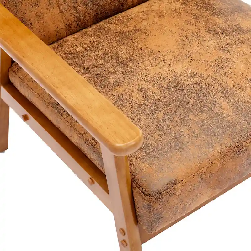 28.74 Tufted Accent Chair with Solid Wood Frame