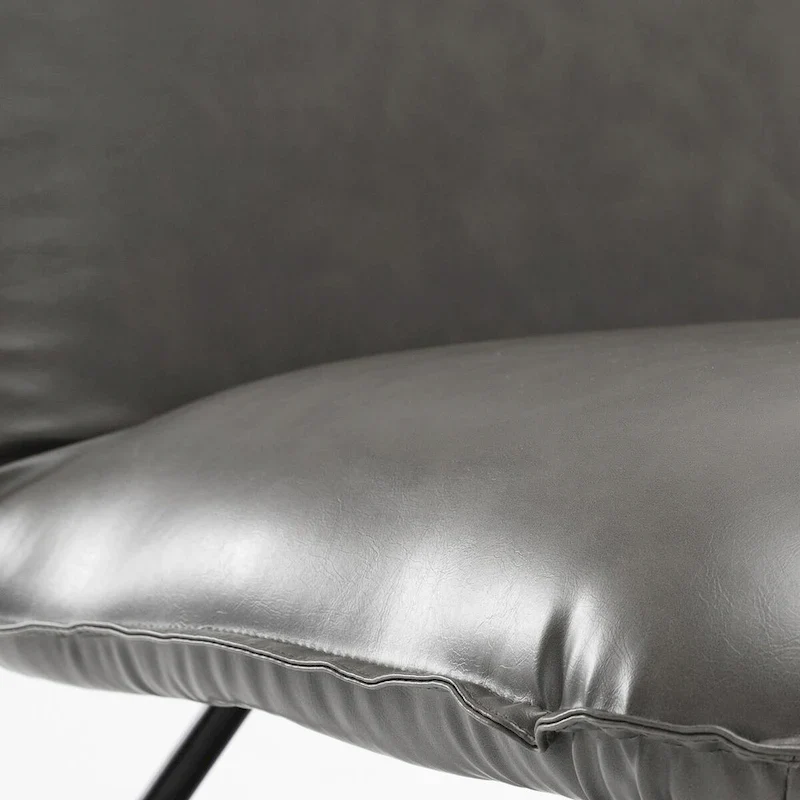 Mid Century Faux Leather Accent Chair With Adjustable Backrest Set of 2 - 31.5 H X 22.2 W X 23.6 D