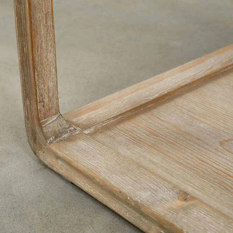 Square Side Table w/Drawer, 27Inch Tall, White Wash