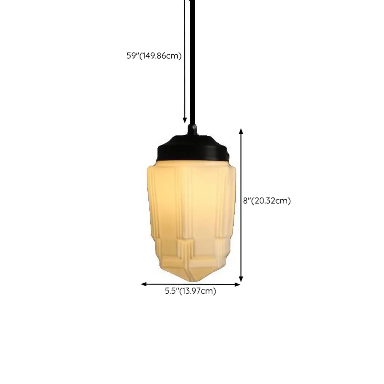 Modern Frosted Glass LED bedside pendant lamp in Hazelnut Tone