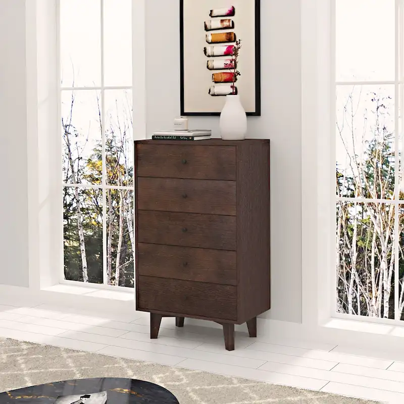 5-drawer Wood Dresser Cabinet