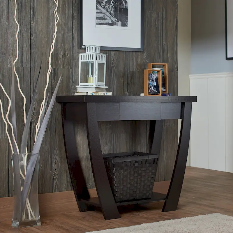 Modern Console Table with Drawer and Shelf - 36 inch