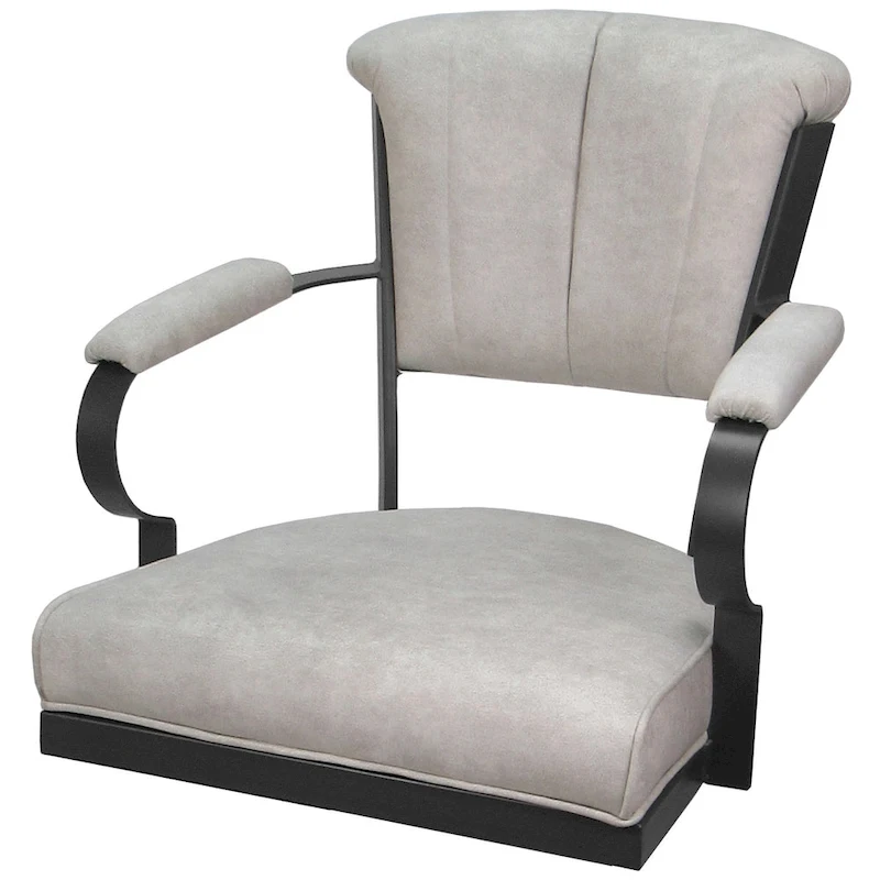 Miami Swivel Metal Caster Chair on Reading Base - 18 High Seat