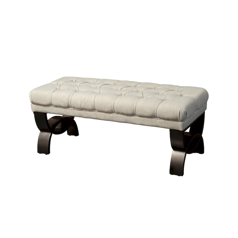 Scarlette Tufted Fabric Ottoman Bench by Christopher Knight Home - 41.00 L x 17.25 W x 16.75 H