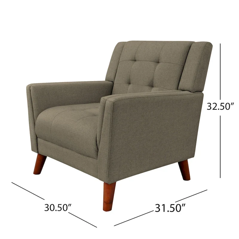Candace Mid-century Modern Armchair by Christopher Knight Home - 32.28W x 31.50L x 32.68H
