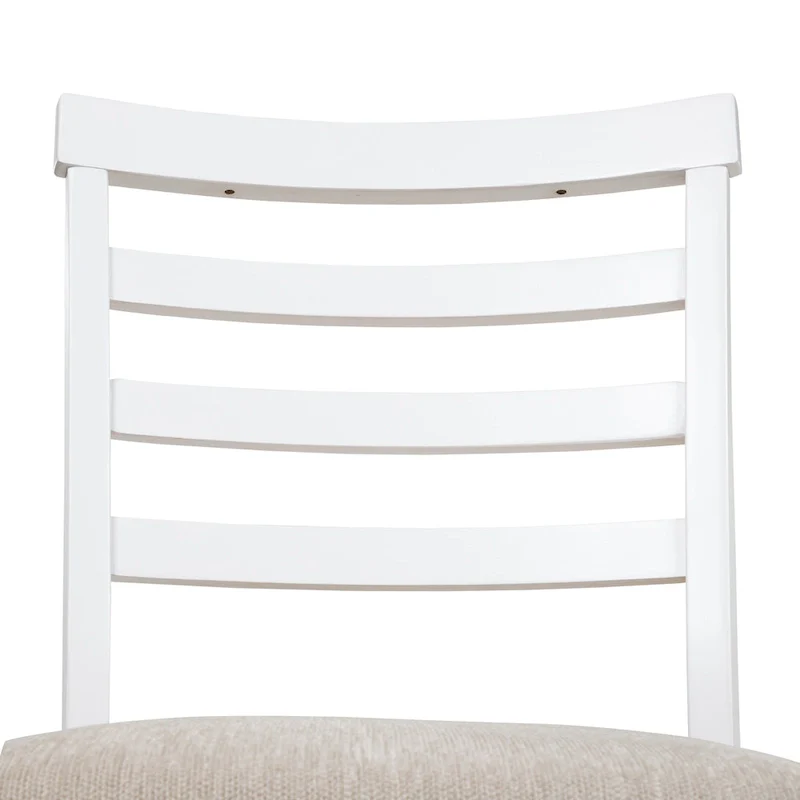 Furniture of America Biaz Farmhouse White Wood Counter Height Chairs (Set of 2)