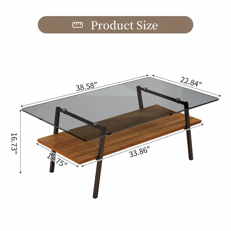 38.58  Rectangle Coffee Table with Modern Design