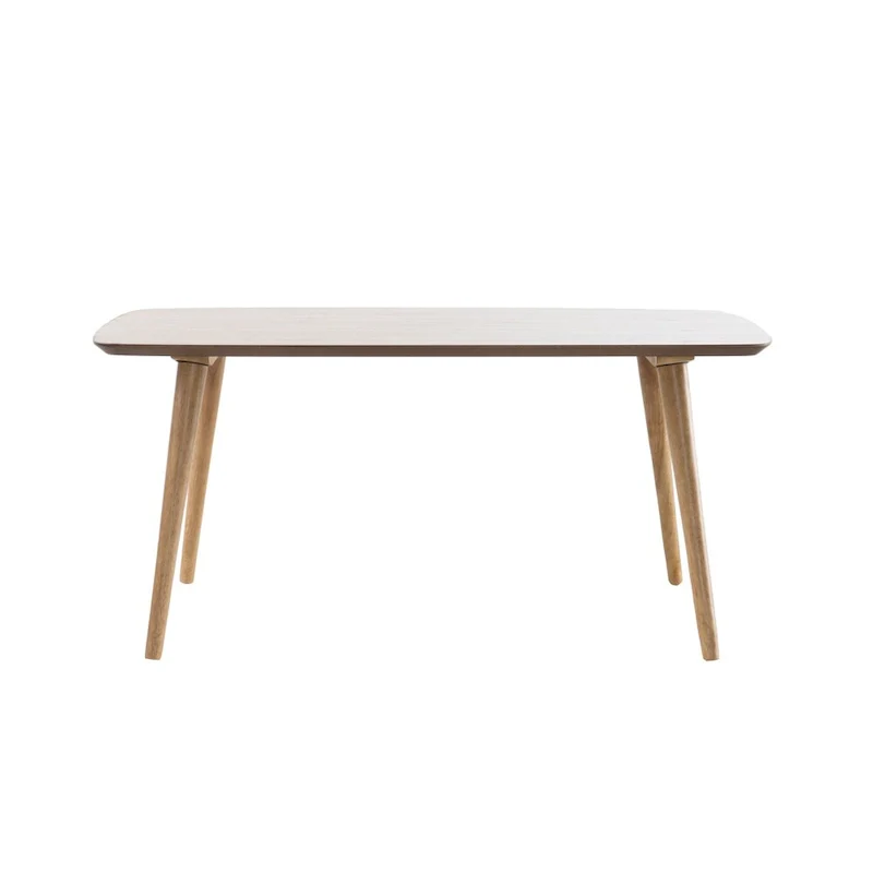 Walnut / Natural Mid-Century Rectangle Coffee Table for 1–4 People