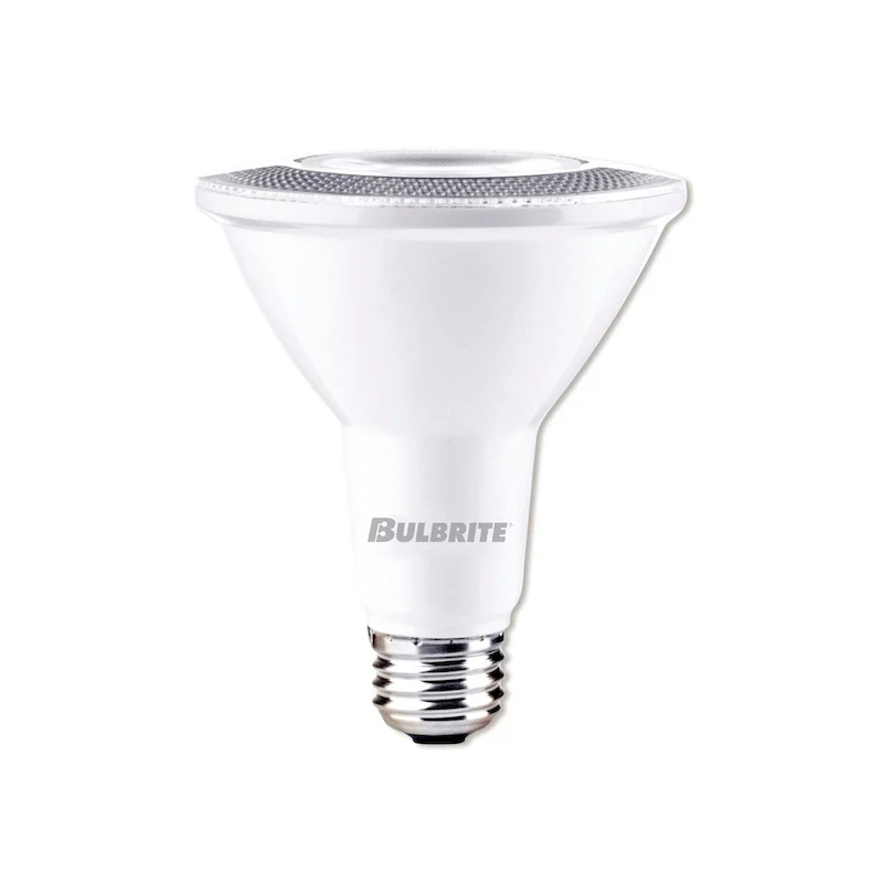 Bulbrite Pack of (4) 10 Watt Dimmable Flood PAR30 Long Neck Medium (E26) LED Light Bulb - Cool White Light