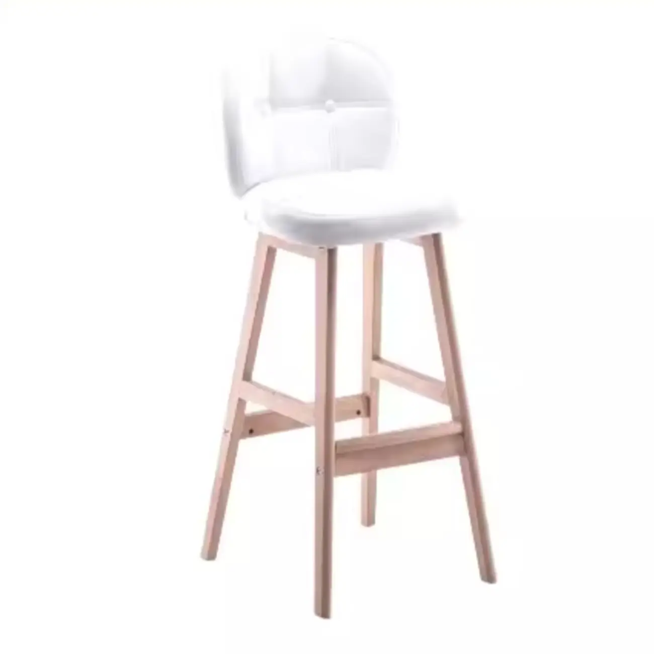 Elegant Low Back Bucket Faux Leather Bar Stool