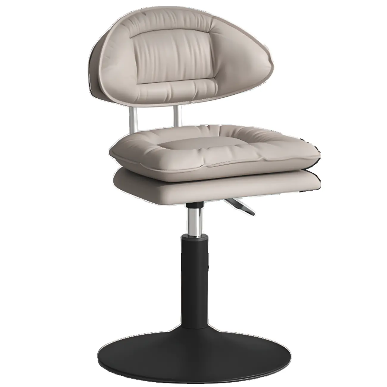 Modern Low Back Bar Chair Adjustable Swivel PU Leather