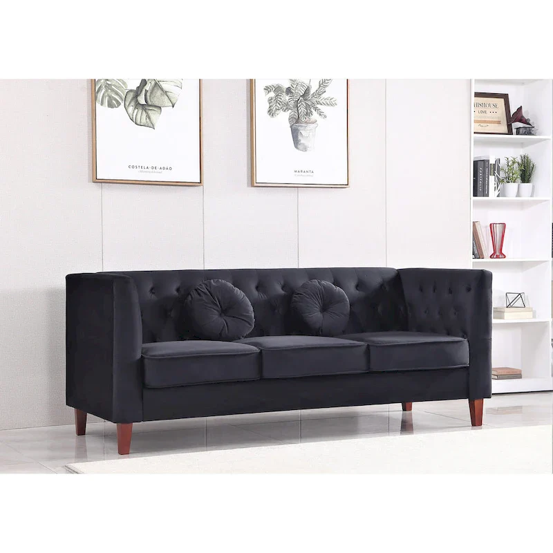 Classic Chesterfield Sofa - Tufted Upholstered Living Room Sofa