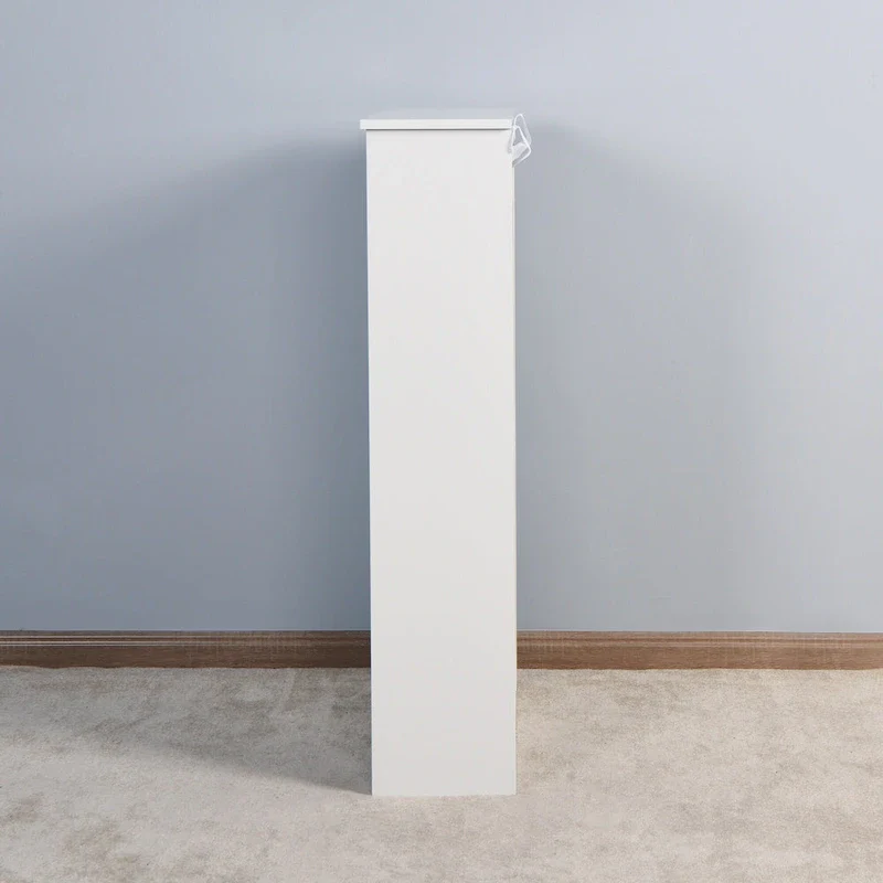 White Flip-Door Shoe Cabinet, 3-Tier, for 1–2 People