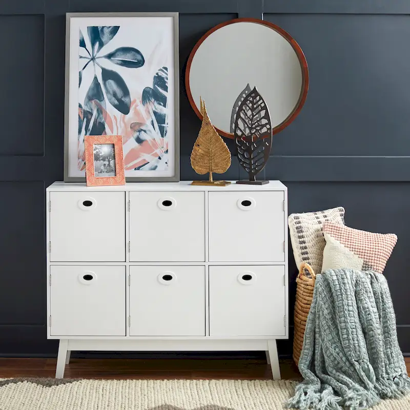 Mid-Century Modern 6-Door Storage Cabinet