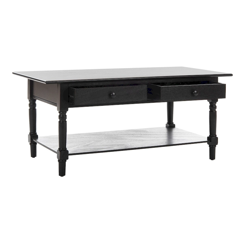 SAFAVIEH Bama Grey 2-Drawer Coffee Table - 41.7 W x 21.7 D x 18.5 H - 42Wx22Dx19H