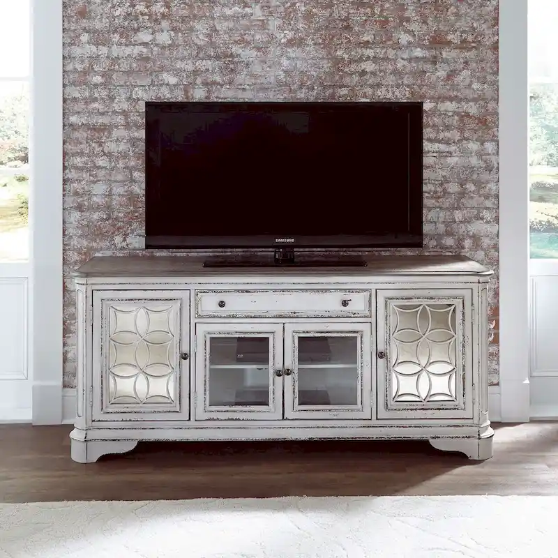 Magnolia Manor Mirrored Entertainment TV Stand - 2 Finishes