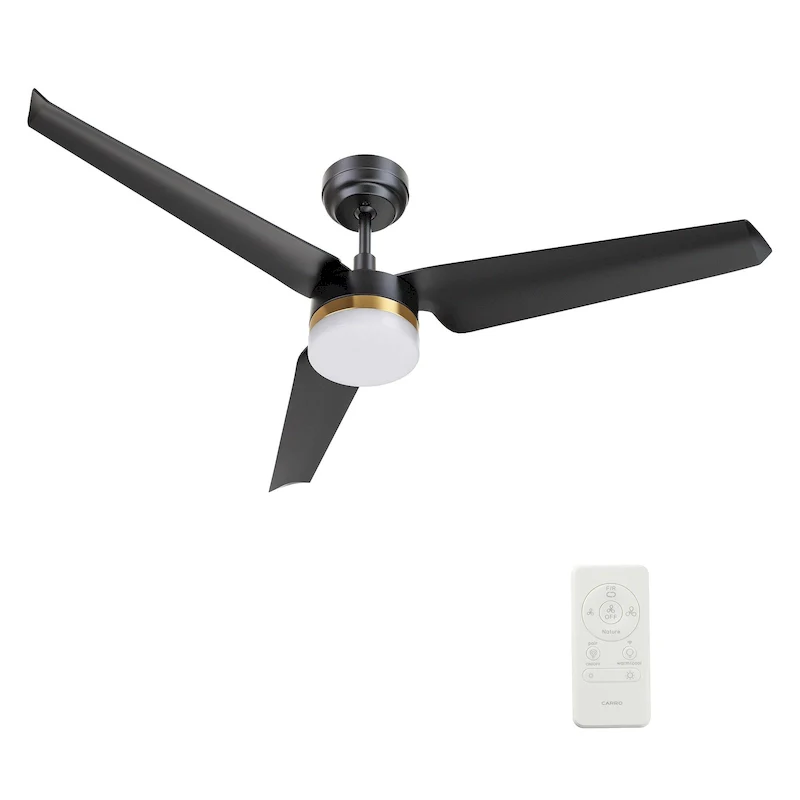 CARRO Nantes 52  3-Blade Indoor Smart Ceiling Fan with LED Light and Remote-Downrod