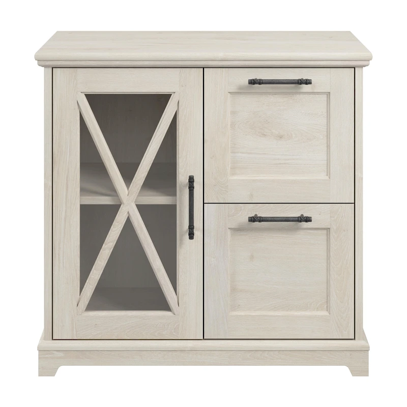 Lennox 2 Drawer Lateral File Cabinet with Shelves by Bush Furniture