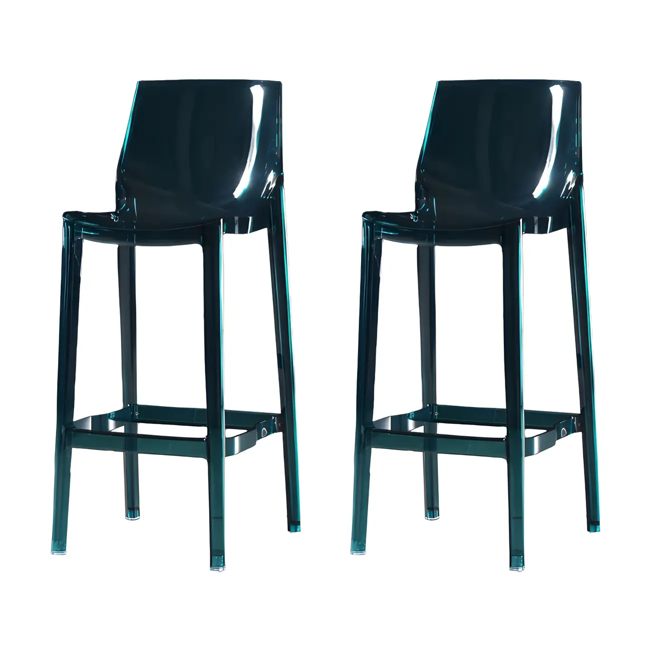 Modern Acrylic Transparent Chic Rectangle Durable Bar Stool