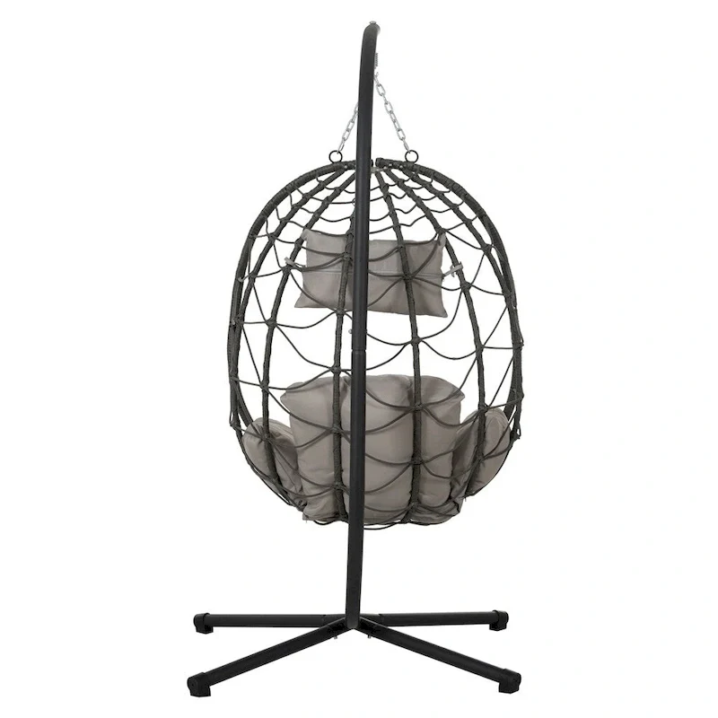 Egg Chair with Stand,Swing Chair,Patio Wicker Hanging Basket Chair