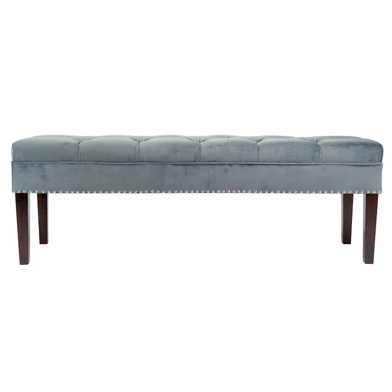 Mid Century Modern Tufted Upholstered Living Room Bench