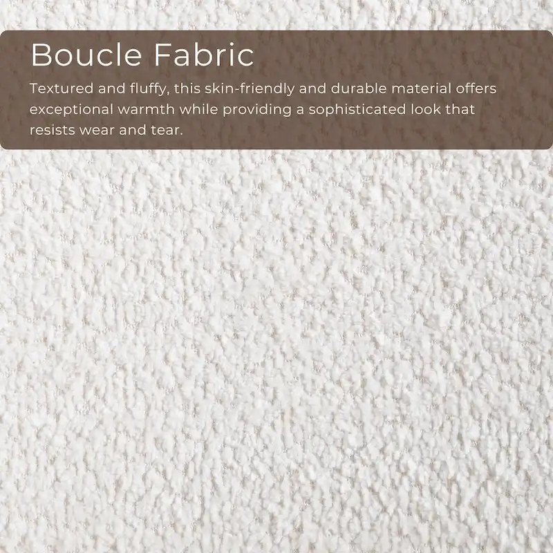 Furniture of America Beck Mid-century 2-Piece Walnut Boucle Wingback Accent Chair and Table Set