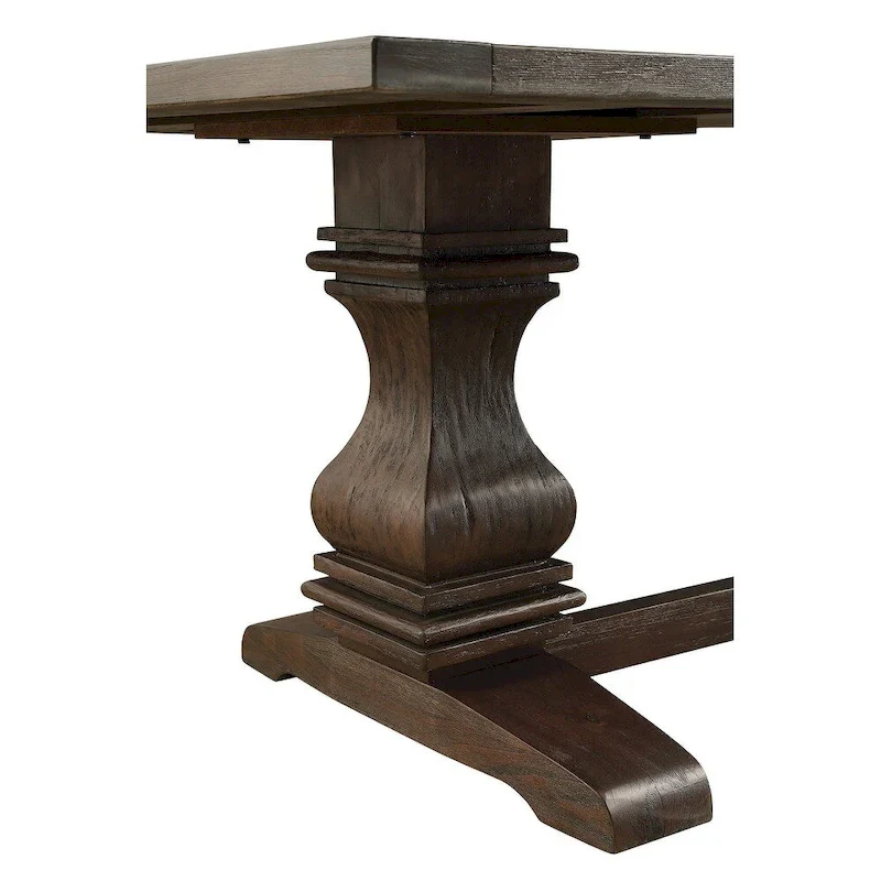 Rectangular Wood Dining Table in Rustic Espresinso