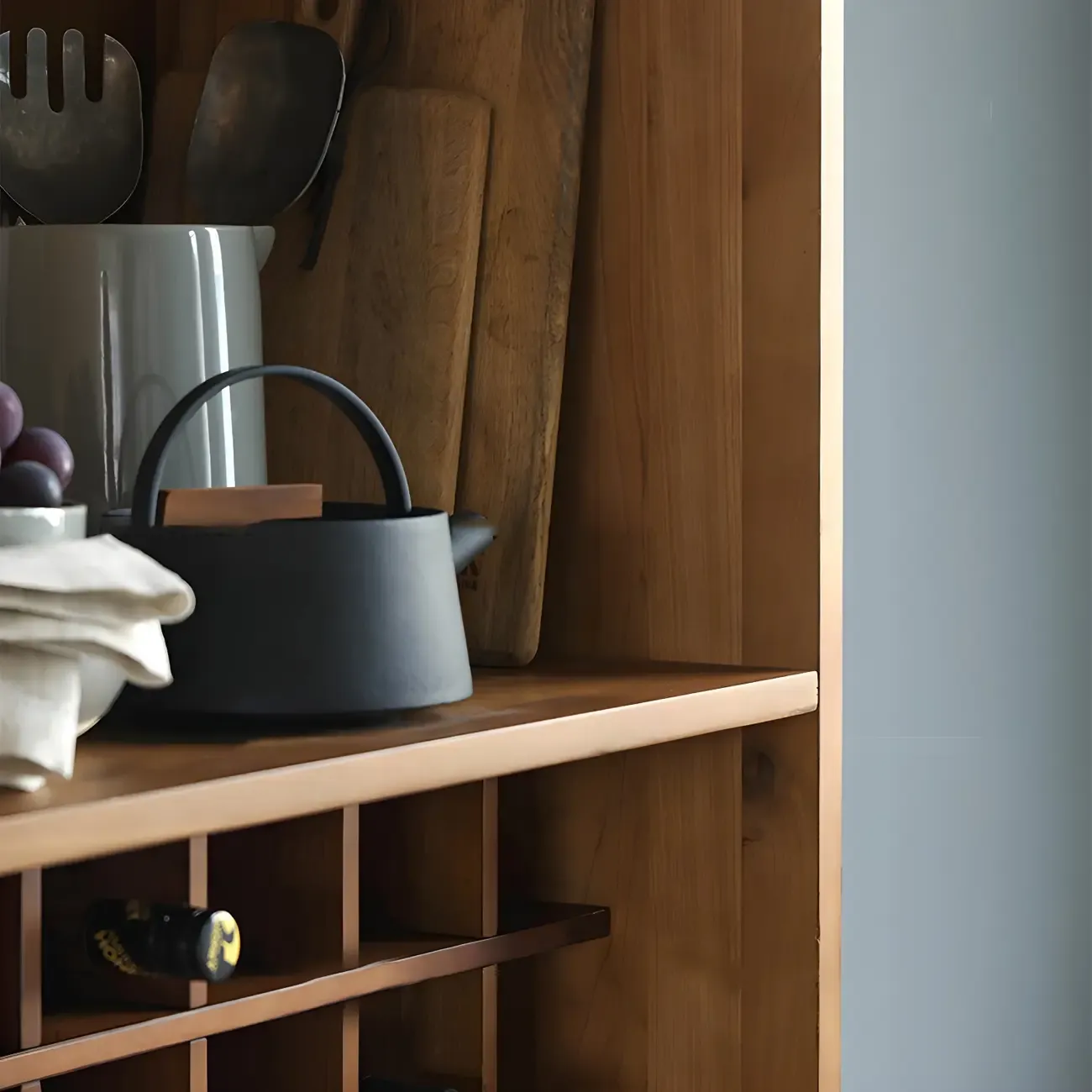 Stackable Rustic Medium Wood Wine Rack Over 25 Bottles