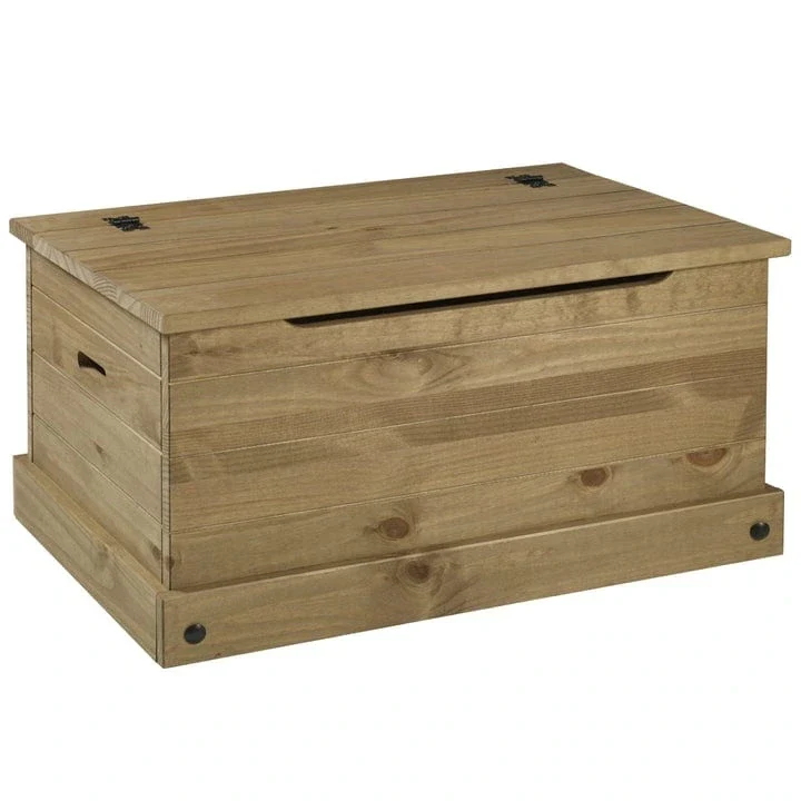 Wood Storage Trunk Ottoman Corona