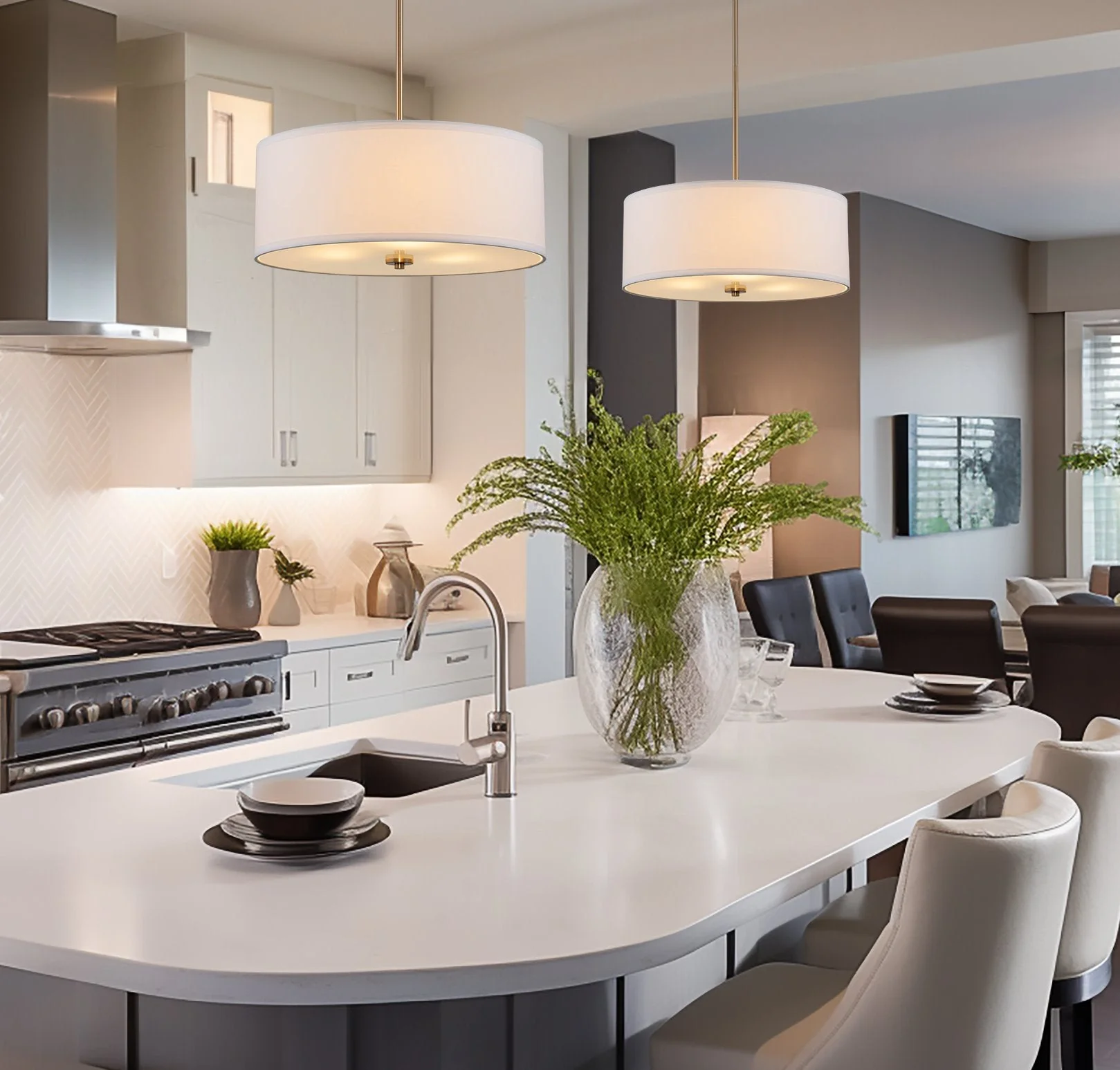 Nolan 18 Classic 3-Light Drum Pendant Chandelier