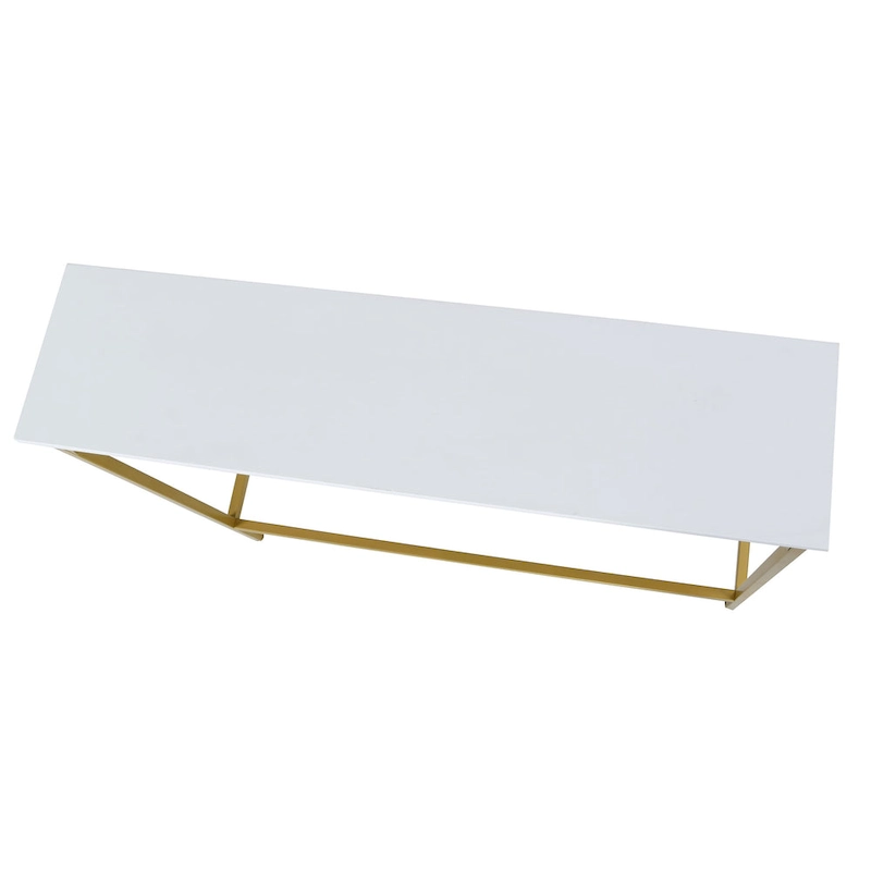 Carolina Living Slim Console Table - White/Gold