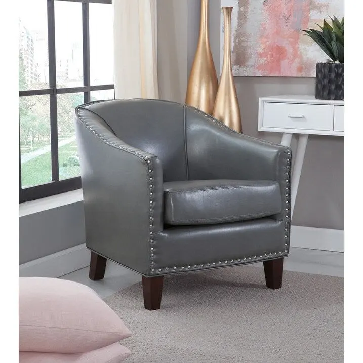 Grafton Home Giles Accent Chair with Nailhead Trim