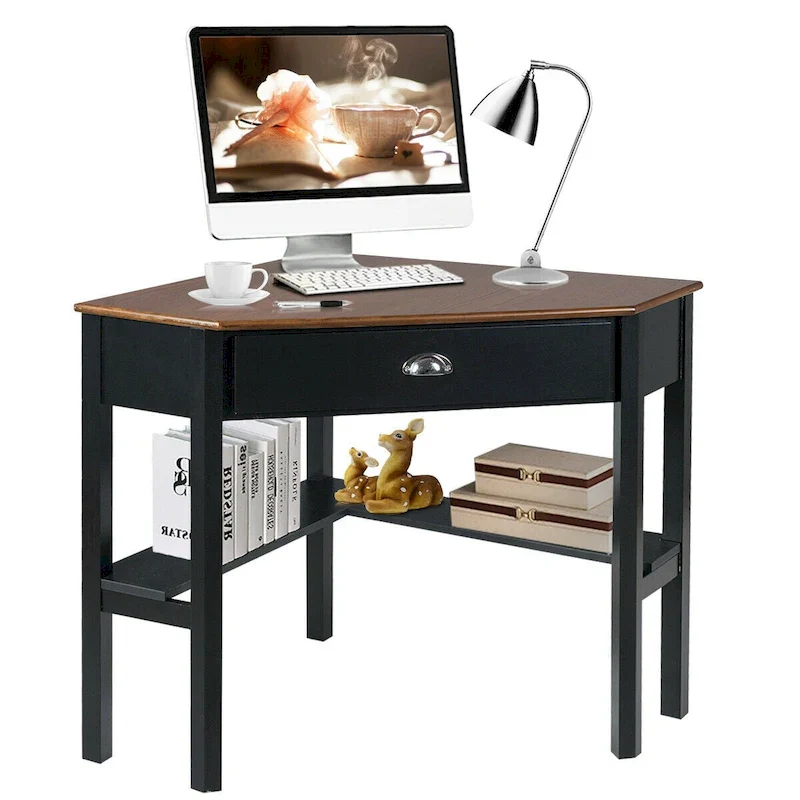 Gymax Corner Computer Desk Laptop Writing Table Workstation W/ Drawer