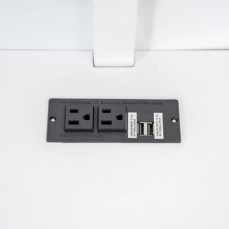 Full Daybed with Shelves, USB Charging, LED Lights & Twin Trundle