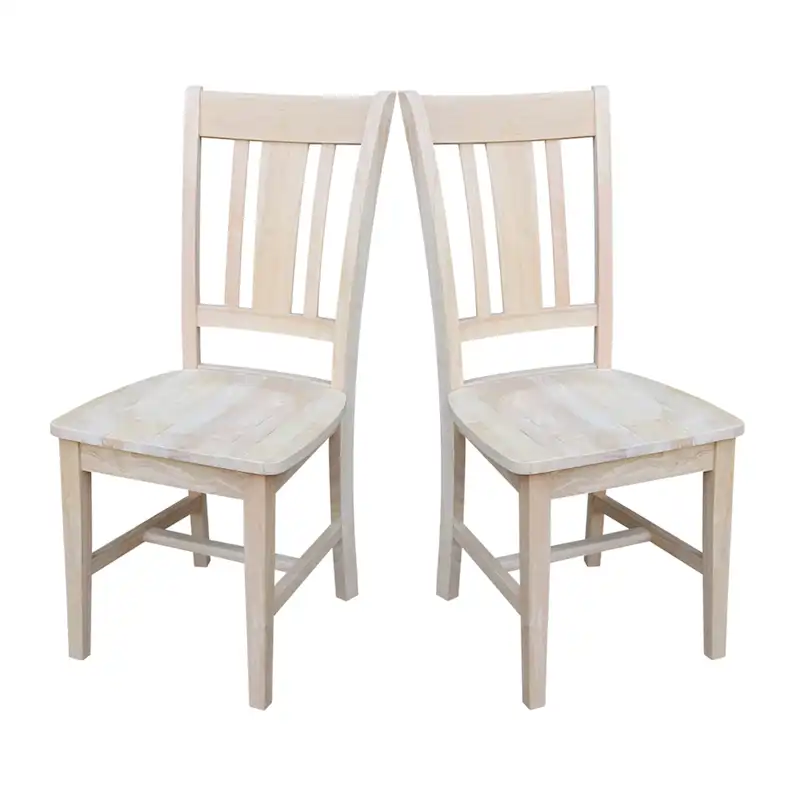 International Concepts Solid Wood San Remo Splatback Chairs, Set of 2
