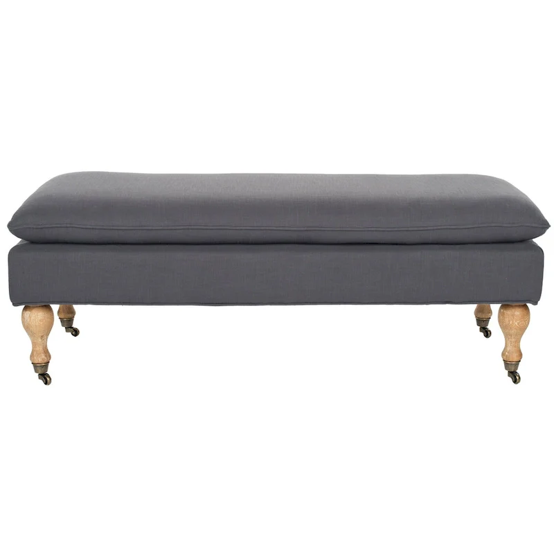 SAFAVIEH Tari Pillowtop Grey/ Sage Bench - 0 - 52 W x 21 D x 19 H - 52Wx21Dx19H