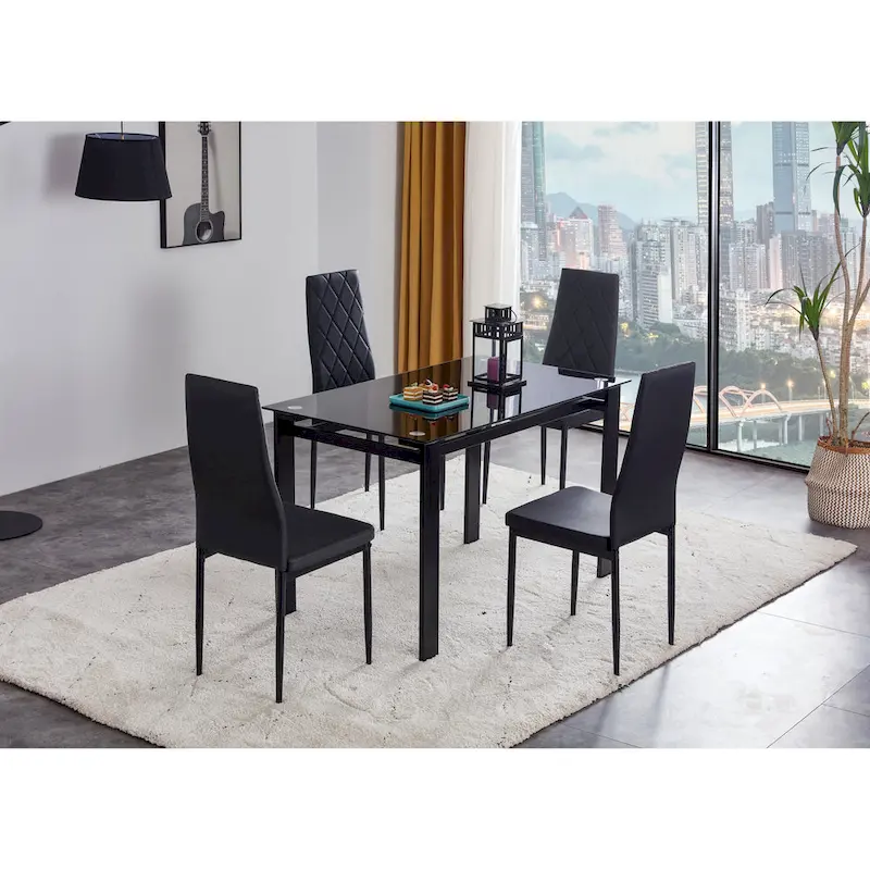 5-piece dining table set, dining table and chair