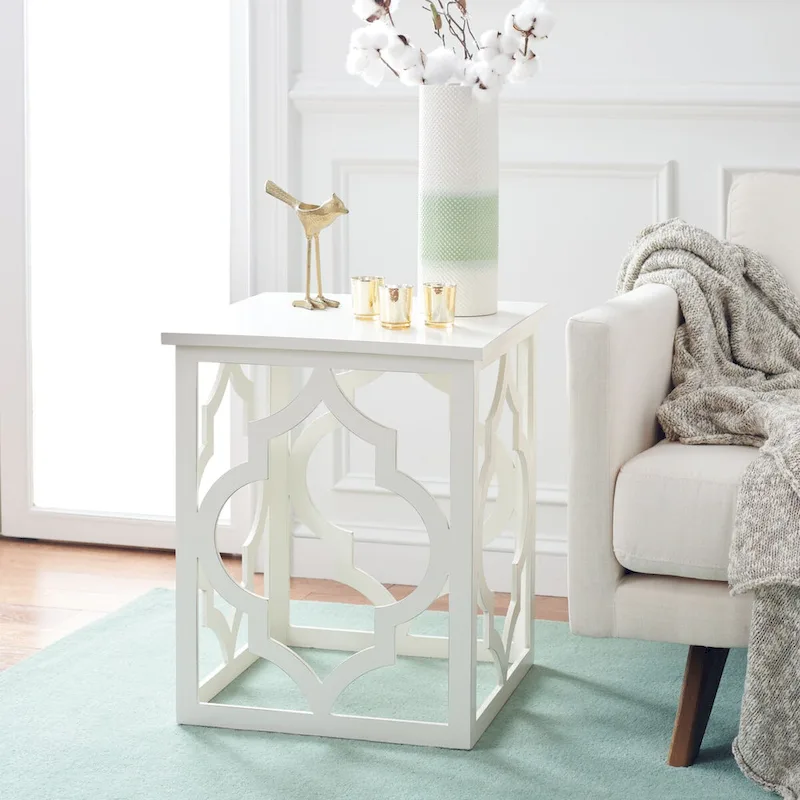 Silver Leaf End Table - 19 W x 19 D x 23 H