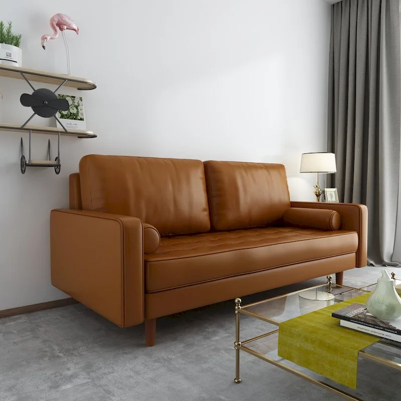 70  Faux Leather Sofa